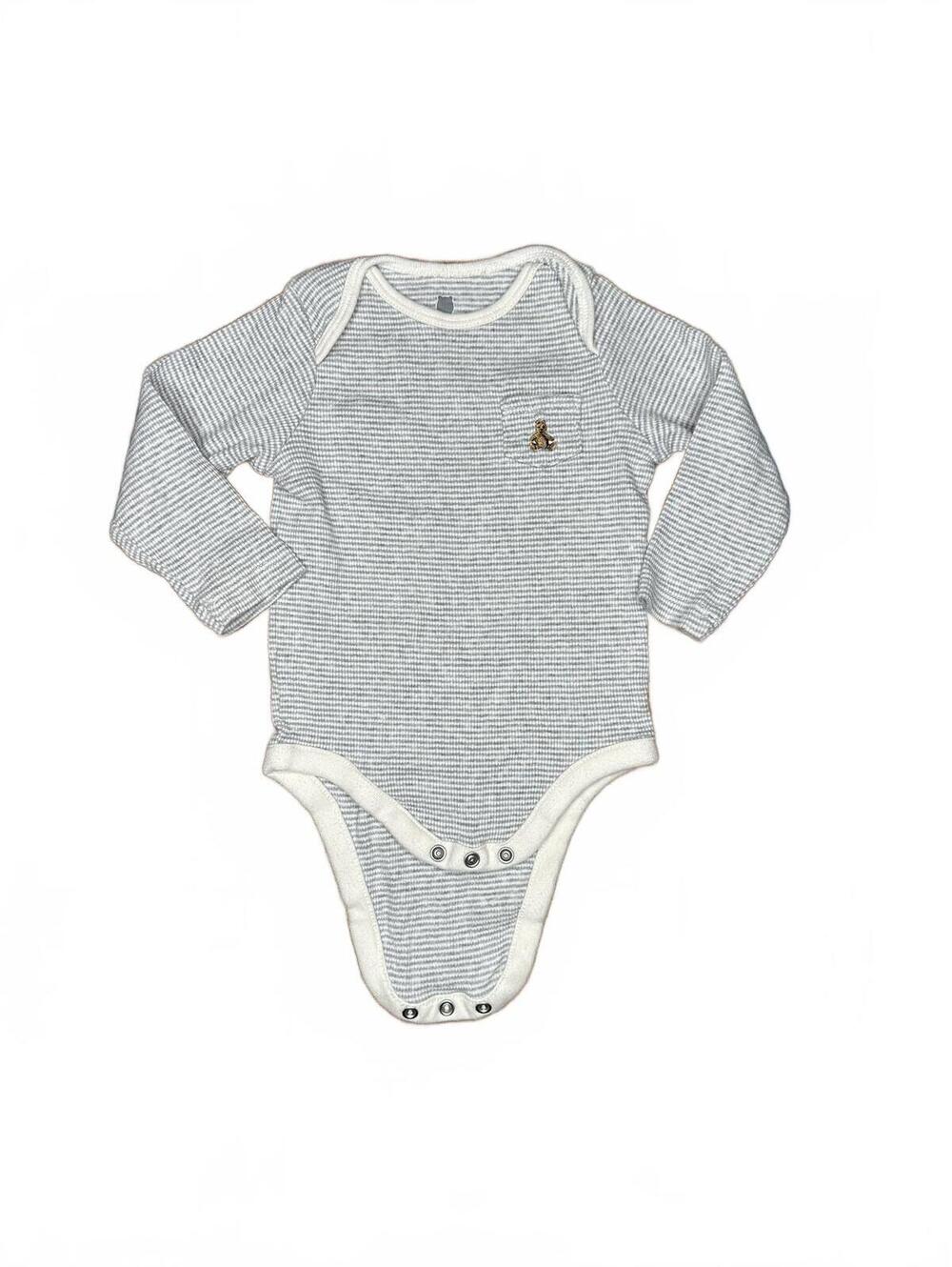 babyGap Baby Long Sleeve Striped Bodysuit, 6-12 Months